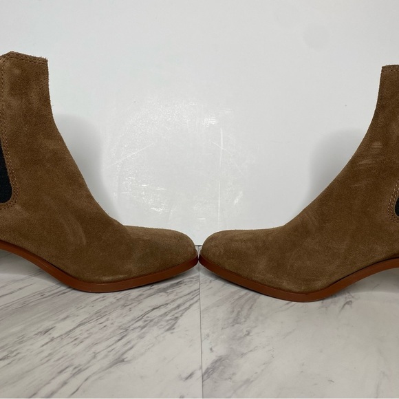 Steve Madden Rhiannon Cognac Suede Chelsea Bootie 10M - Picture 6 of 15